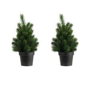 2x stuks kunstboom/kunst kerstboom groen 45 cm