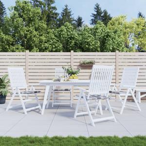 VidaXL Tuinstoelkussens 4 st 50x50x3 cm oxford stof ruitpatroon grijs