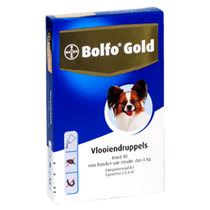 Bolfo Gold 40 hond (<4 kg) - 4 pip