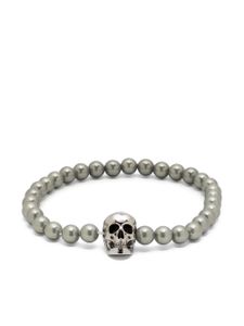 Alexander McQueen bracelet Skull à perles - Argent