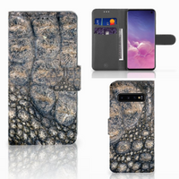 Samsung Galaxy S10 Telefoonhoesje met Pasjes Krokodillenprint