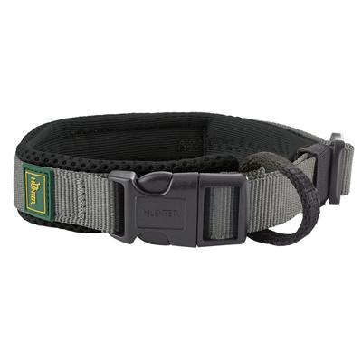 HUNTER Hondenhalsband Maldon, zwart/grijs, Maat: L