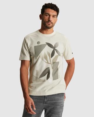 Cast Iron Regular Fit Twill Jersey Ctss2602509 Print T-shirts 7178 White Onyx