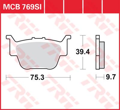 TRW Remblokken, en remschoenen voor de moto, MCB769SI Sinter offroad