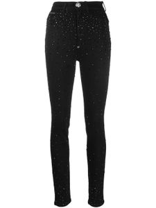 Philipp Plein jean skinny à ornements strassés - Noir