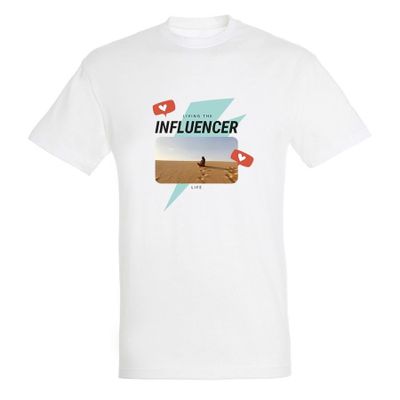 T-shirt voor mannen bedrukken - Wit - XXL