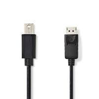 Nedis Mini DisplayPort-Kabel | Mini-DisplayPort Male | DisplayPort Male | 21.6 Gbps | 2 m | 1 stuks - CCGB37400BK20 CCGB37400BK20