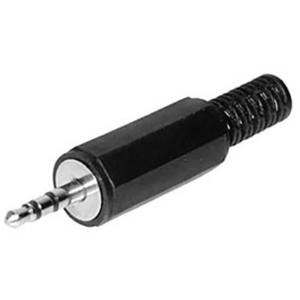 TRU COMPONENTS 1559800 Jackplug 2,5 mm Stekker, recht Aantal polen: 3 Stereo Zwart 1 stuk(s)