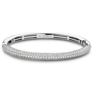 TI SENTO-Milano 23010ZI Armband Bangle zilver-zirconia wit 5 mm