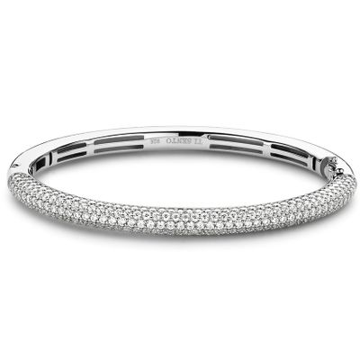 TI SENTO-Milano 23010ZI Armband Bangle zilver-zirconia wit 5 mm