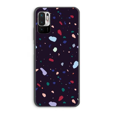 Dark Rounded Terrazzo: Xiaomi Redmi Note 10 5G Transparant Hoesje