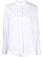 Filippa K chemise longue en soie à design sans col - Blanc