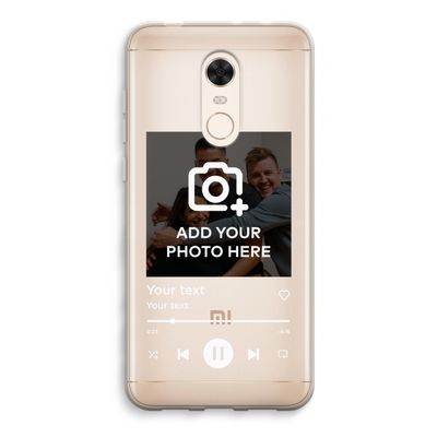Music Player: Xiaomi Redmi 5 Transparant Hoesje