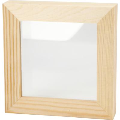 Creativ Company 3d lijst met glas, d: 2,5 cm, afm 12,3x12,3 cm, 1 stuk