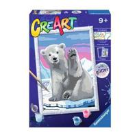 Ravensburger CreArt Pawesome Polar Bear Set kleuren op nummer
