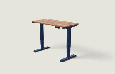 Desktronic HomePro bureau - Diepblauw / Massief Walnoot / 120x60 cm