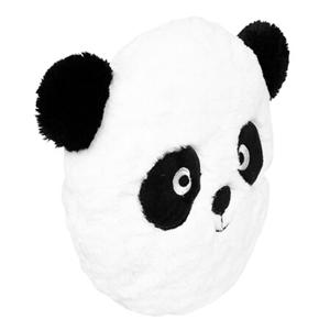 Dieren sierkussen kinderkamer - Panda beer zwart/wit - 27 cm - polyester