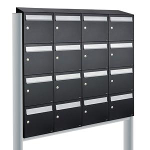 Allux Flow Set 4-Breed, 4-Hoog Met Dak Op Statief Zwart - 40040070_4x4ds