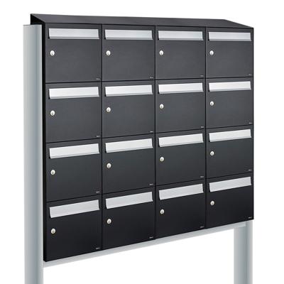 Allux Flow Set 4-Breed, 4-Hoog Met Dak Op Statief Zwart - 40040070_4x4ds