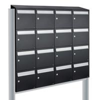 Allux Flow Set 4-Breed, 4-Hoog Met Dak Op Statief Zwart - 40040070_4x4ds