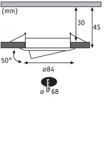 Paulmann 930.80 Verzonken spot Niet-verwisselbare lamp(en) LED 6 W G