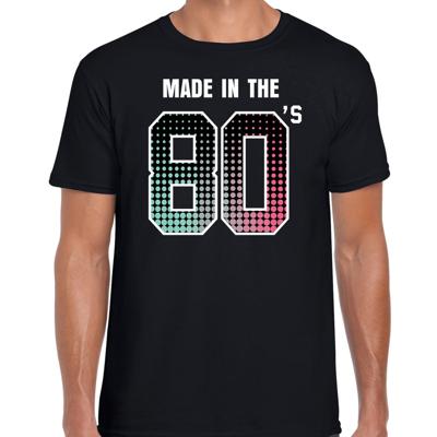 Eighties party t-shirt - made in the 80s - geboren in de jaren 80 - zwart - voor heren Eighties party t-shirt - made in the 80s - geboren in de jaren 80 - zwart - voor heren