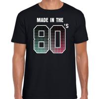 Eighties party t-shirt - made in the 80s - geboren in de jaren 80 - zwart - voor heren