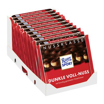 Ritter Sport - Puur Hele Hazelnoot - 10x 100g
