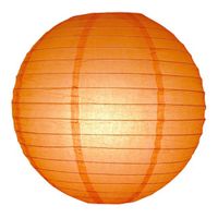 Oranje ronde lampion 25 cm - thumbnail