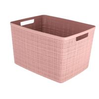 Curver opbergmand jute-look 20l roze
