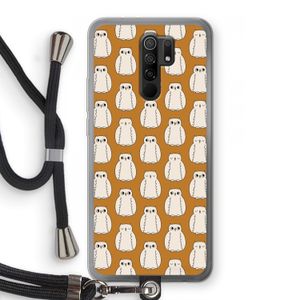 Uilen: Xiaomi Redmi 9 Transparant Hoesje met koord