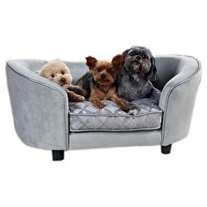 Enchanted pet Enchanted hondenmand / sofa constantine zilverkleurig