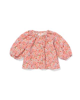 HEMA Newborn Blouse Mousseline Bloemen Ecru (ecru)