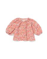 HEMA Newborn Blouse Mousseline Bloemen Ecru (ecru)