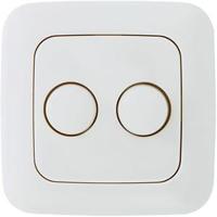 EcoDim Afdekraam Busch Jaeger WIT voor DUO LED dimmer 4355420 - 4355438