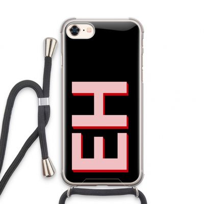 Monogram: iPhone 8 Transparant Hoesje met koord