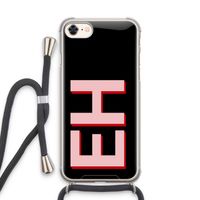 Monogram: iPhone 8 Transparant Hoesje met koord