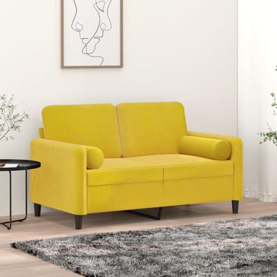 VidaXL Sierkussens 2 st 15x50 cm fluweel geel