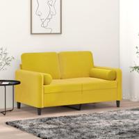 VidaXL Sierkussens 2 st 15x50 cm fluweel geel