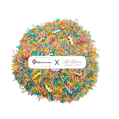 Grennn speelrijst 'Wave' Regenboog Pastel 750 gram