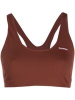 Sporty & Rich brassière de sport à logo imprimé - Marron