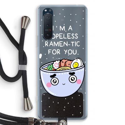 I'm A Hopeless Ramen-Tic For You: Sony Xperia 5 II Transparant Hoesje met koord