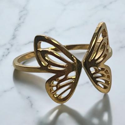Goudkleurige Vlinder Ring - Sieraden - Spiritueelboek.nl