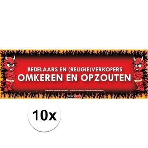 10x Sticky Devil stickers tekst Bedelaars