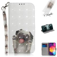 3D-schilderij patroon gekleurde tekening horizontale Flip lederen draagtas met houder & kaartsleuven & portemonnee voor Galaxy A50 (PUG)