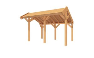 YARD Outdoor SUBLIME Kapschuur - 400x250 cm Douglashout- Kapschuurdak- - YARD Outdoor