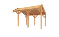 YARD Outdoor SUBLIME Kapschuur - 400x250 cm Douglashout- Kapschuurdak- - YARD Outdoor