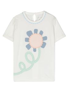 Stella McCartney Kids t-shirt à fleurs - Blanc