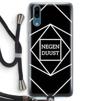 Negenduust geometrisch: Huawei P20 Transparant Hoesje met koord