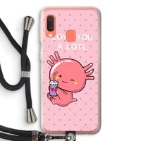 Love You A Lotl: Samsung Galaxy A20e Transparant Hoesje met koord
